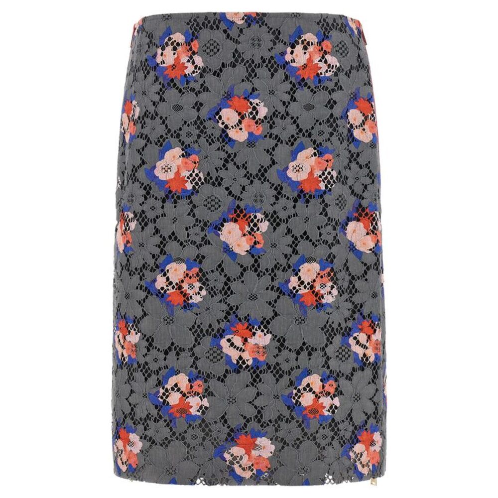 Fendi Gray Cotton Midi Women's Skirt